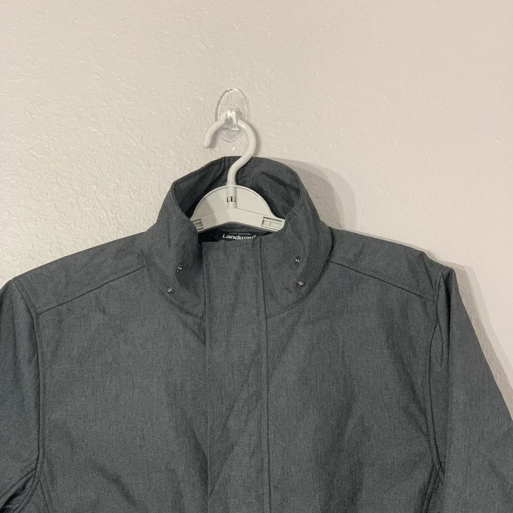 Landway Mens Size M Medium‎ Full Zip Flash Soft Shell Jacket Gray Insulated